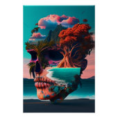 Colored skull head poster (Vorderseite)