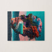 Colored skull head puzzle (Horizontal)