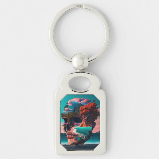 Colored skull head schlüsselanhänger (Vorderseite)