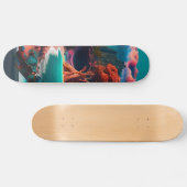 Colored skull head skateboard (Horizontal)