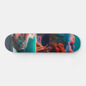 Colored skull head skateboard (Horizontal)