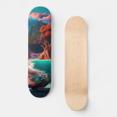 Colored skull head skateboard (Vorderseite)