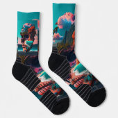 Colored skull head socken (Rechts)
