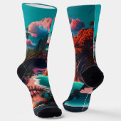Colored skull head socken (Gewinkelt)