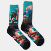 Colored skull head socken (Rechts)