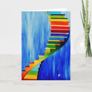 colored stairs - Greeting Card Karte