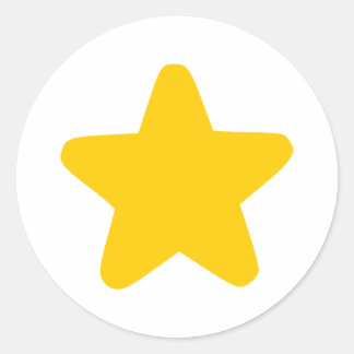 Colored Star Runder Aufkleber