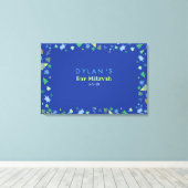 COLORED STARS Bar Bat Mitzvah Sign in Board Leinwanddruck (Insitu (Holzboden))