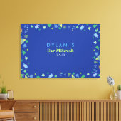 COLORED STARS Bar Bat Mitzvah Sign in Board Leinwanddruck (Insitu (Wohnzimmer))