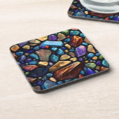 Colored Stone Mosaic Muster Getränkeuntersetzer (Linke Seite)