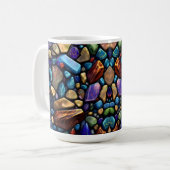 Colored Stone Mosaic Muster Kaffeetasse (Vorderseite Links)