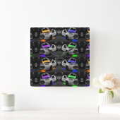 Colored Van Quadratische Wanduhr (Zuhause)