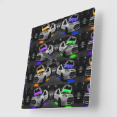 Colored Van Quadratische Wanduhr (Winkel)