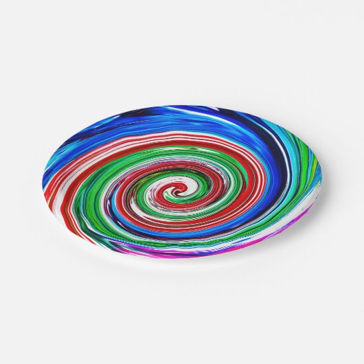 colored vortex pappteller (Schrägansicht)
