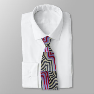 Colored Waves Neck Tie Krawatte