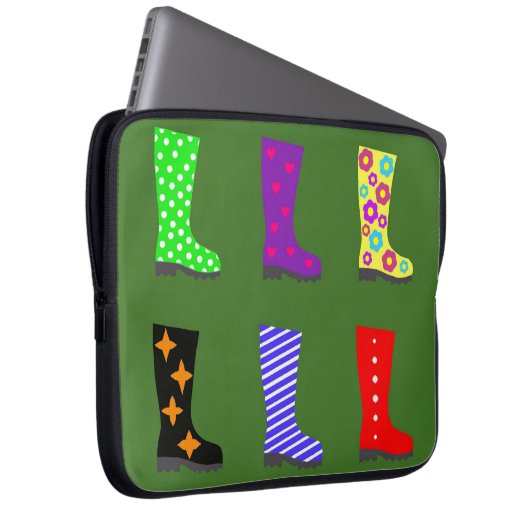 Colored Wellies Laptopschutzhülle (Vorne Rechts)