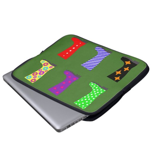 Colored Wellies Laptopschutzhülle (Vorne Knopf)