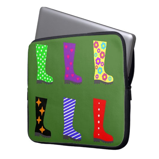 Colored Wellies Laptopschutzhülle (Vorderseite Links)