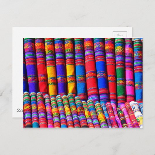 Colored Woven Cloud Postkarte (Vorne/Hinten)