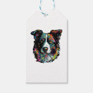 Colorepup Portraits' Border Collie niedliche Kunst Geschenkanhänger