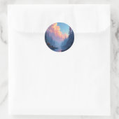 Colorfall Grove – Herbstlandschaft Runder Aufkleber (Tasche)