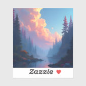 Colorfall Grove - Square Vinyl Sticker (Blatt)