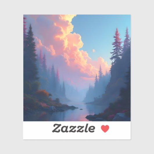 Colorfall Grove - Square Vinyl Sticker (Blatt)