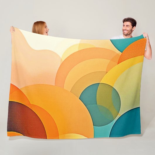 Colorfu-Abstrakte Überlappungszirkel Fleecedecke (Beispiel)