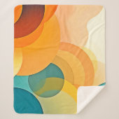 Colorfu-Abstrakte Überlappungszirkel Sherpadecke (Vorderseite)