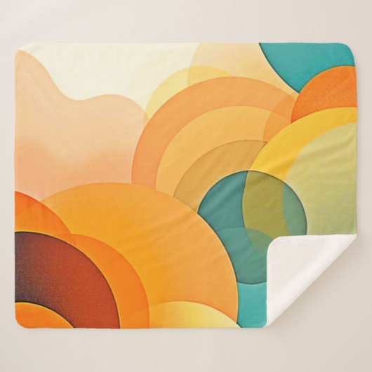 Colorfu-Abstrakte Überlappungszirkel Sherpadecke (Vorderseite (Horizontal))