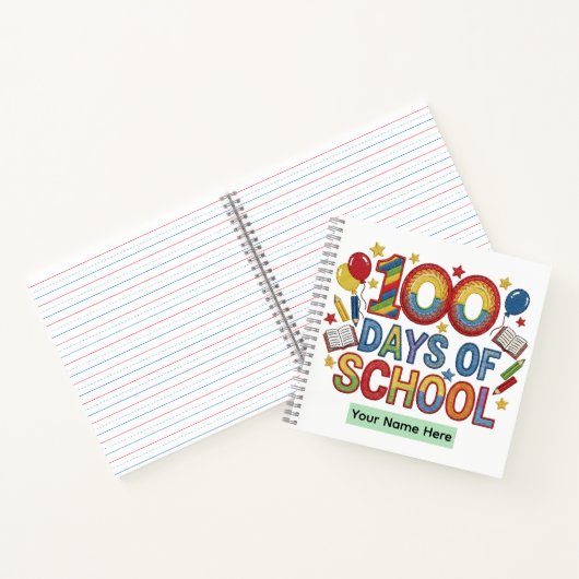 Colorful 100 Days of School Notizblock (Innenseite)
