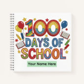 Colorful 100 Days of School Notizblock (Vorderseite)
