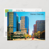 Colorful 16th Street Mall, Downtown Denver, CO Postkarte (Vorne/Hinten)