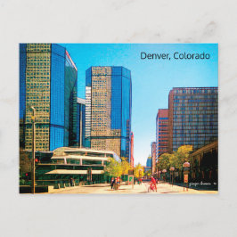 Colorful 16th Street Mall, Downtown Denver, CO Postkarte