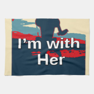 Colorful 2016 Ich bin mit ihrer Stimme für Hillary Handtuch