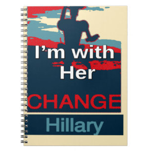 Colorful 2016 Ich bin mit ihrer Stimme für Hillary Notizblock