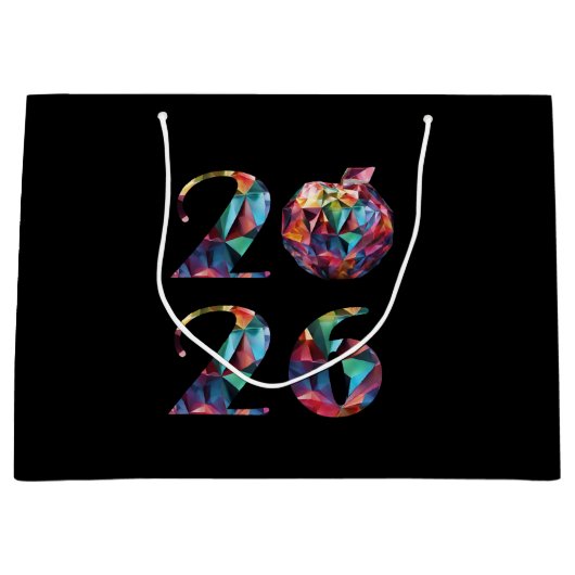 Colorful 2026 große geschenktüte (Vorderseite)