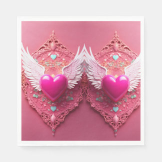 Colorful 3D Digital Design Luncheon Napkins - Perf Serviette