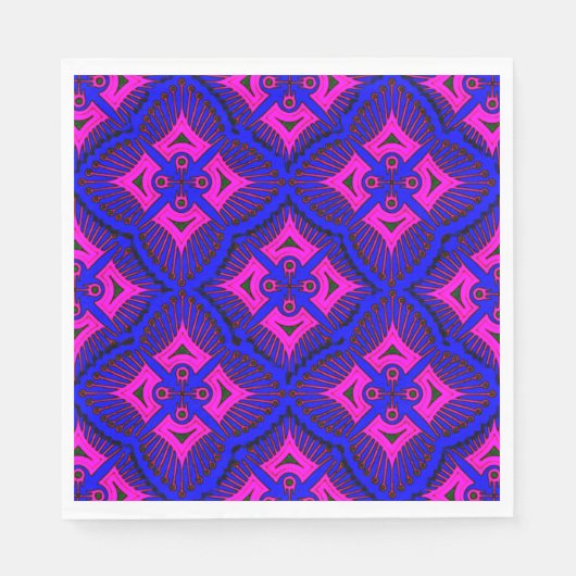 Colorful 3D Digital Design Luncheon Napkins - Perf Serviette (Vorderseite)