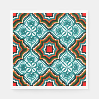 Colorful 3D Digital Design Luncheon Napkins - Perf Serviette