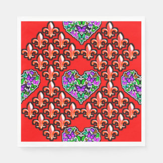 Colorful 3D Digital Design Luncheon Napkins - Perf Serviette
