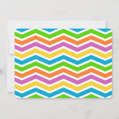 Colorful 50 & Fabulous Invitation Einladung (Rückseite)