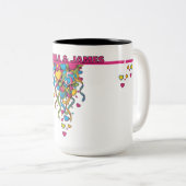 Colorful 5th Anniversary Zweifarbige Tasse (VorderseiteRechts)