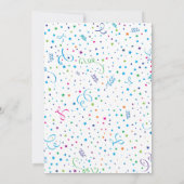 Colorful 5th Birthday Monster Party Invitation  Einladung (Rückseite)