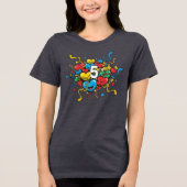 Colorful 5th Year Anniversary  Tri-Blend Shirt (Vorderseite)