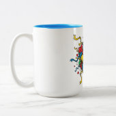 Colorful 5th Year Anniversary Zweifarbige Tasse (Links)