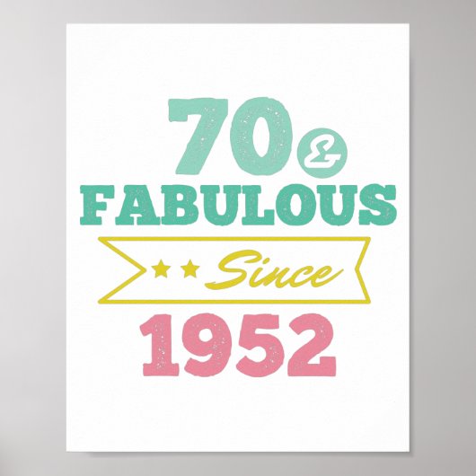 colorful 70 and fabulous since 1952 poster (Vorne)