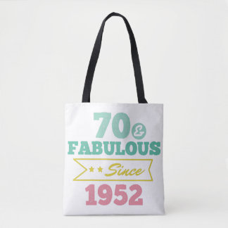 colorful 70 and fabulous since 1952 tasche