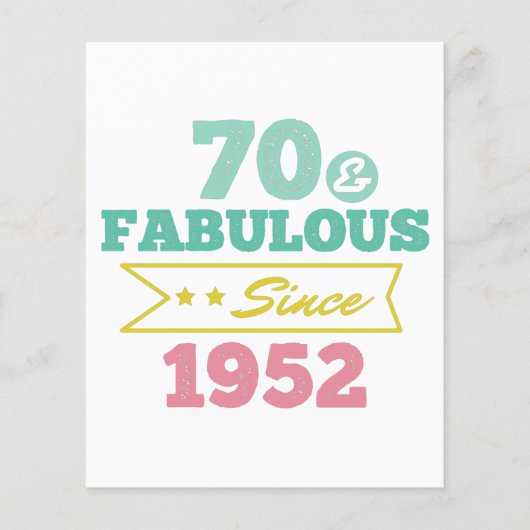 Colorful 70 and Fabulous sinus 1952 Flyer (Vorne)