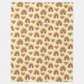 Colorful 70s Blanket Groovy Pastel Throw Gift Fleecedecke (Vorderseite)